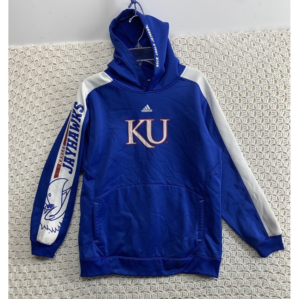 University of Kansas‎ Adidas Rock Chalk hooded sweatshirt Sz XL (18/20) Teen